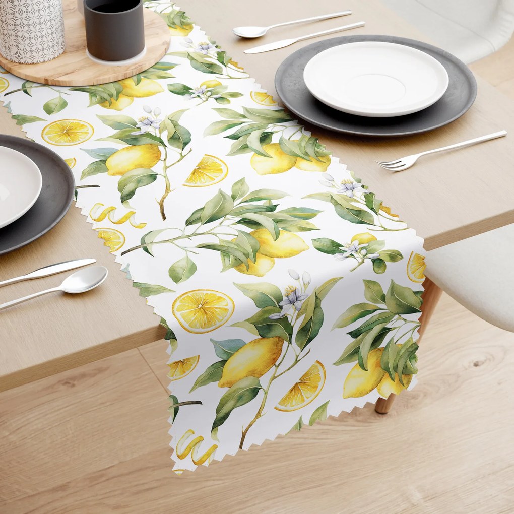 Goldea napron de masă teflonat - lămâie 50x120 cm