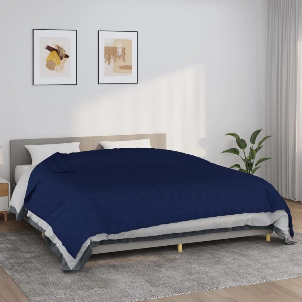 vidaXL Pătură cu greutăți, albastru, 235x290 cm, 15 kg, textil