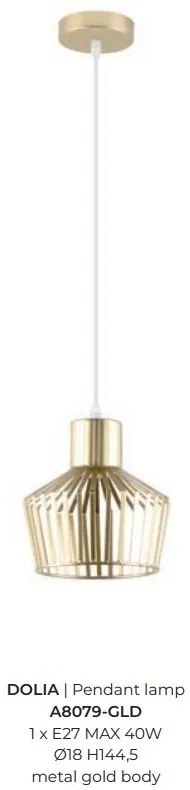 Pendul, Lustra suspendata design industrial DOLIA auriu