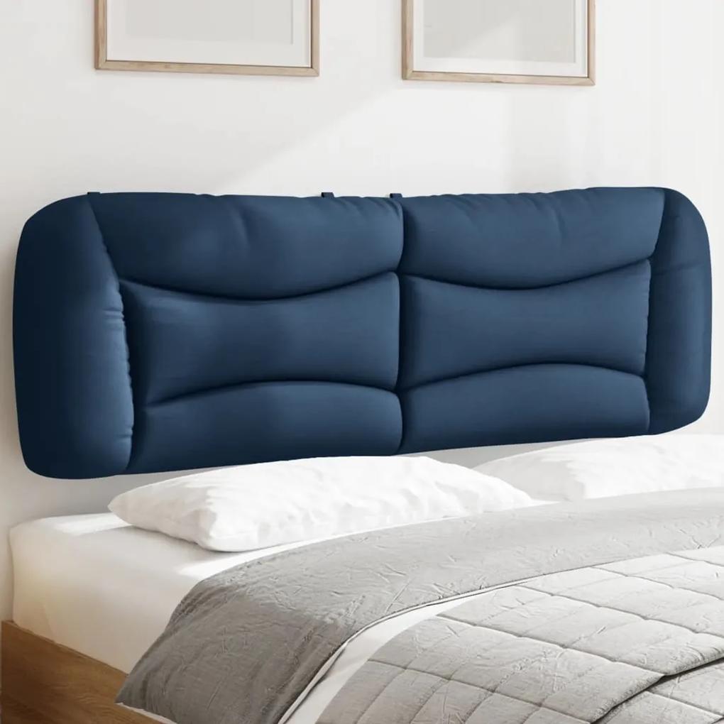 374594 vidaXL Pernă pentru tăblie de pat, albastru, 160 cm, material textil