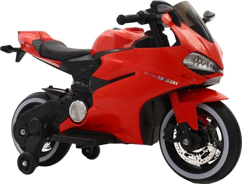 Motocicleta Electrica cu Acumulator Pentru Copii NOVOKIDS™ Napoleon Premium Motor, 3-7 ani, max 30 kg, Cu Sunete si Lumini LED, sa din piele,