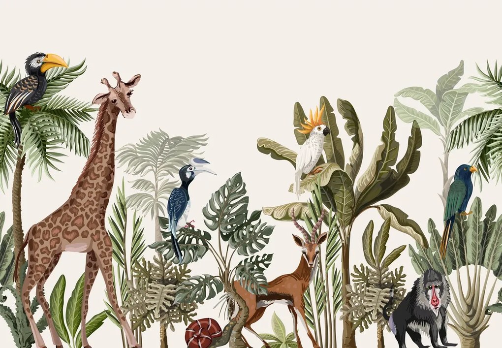 Fototapet - Locuitorii africi (147x102 cm)