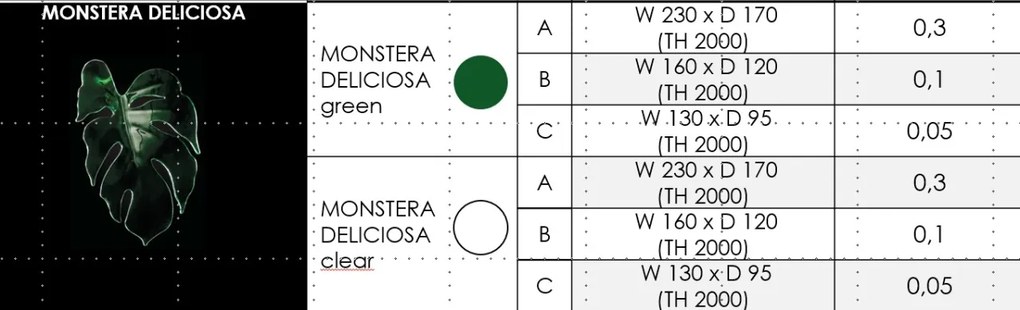Element decorativ suspendat design frunze care cad din tavan MONSTERA DELICIOSA big