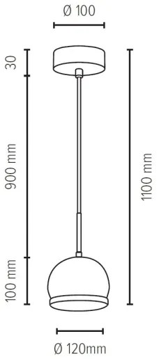 Lustră LED pe cablu Spot-Light 5143174 BALL WOOD 1xGU10/5W/230V stejar mat