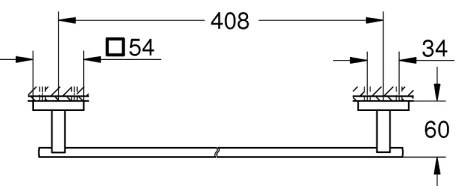 GROHE 409872430 - Suport pentru prosoape, 450 mm, negru