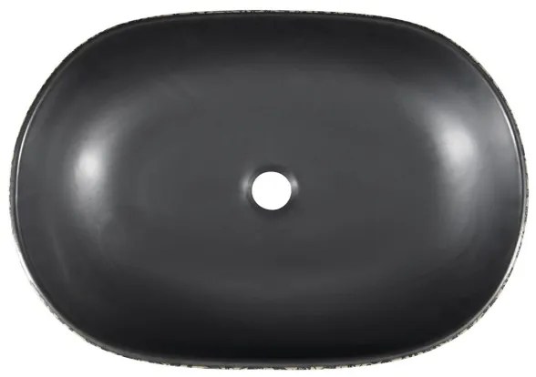 Sapho - Lavoar pentru blat PRIORI 60x40 cm ceramică/negru/albastru