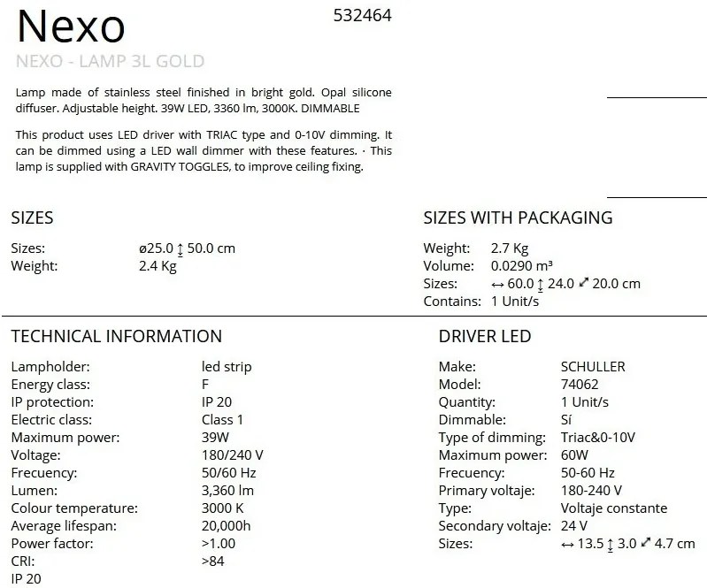 Lustra LED suspendata design modern Nexo