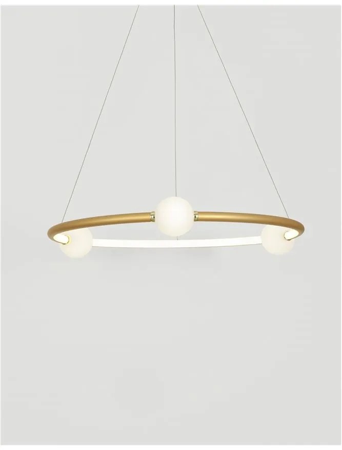 Lustra LED dimabila cu telecomanda design modern Celia auriu
