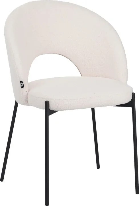 Scaun Bucatarie/Dining Marabell Tapiterie Boucle Alb