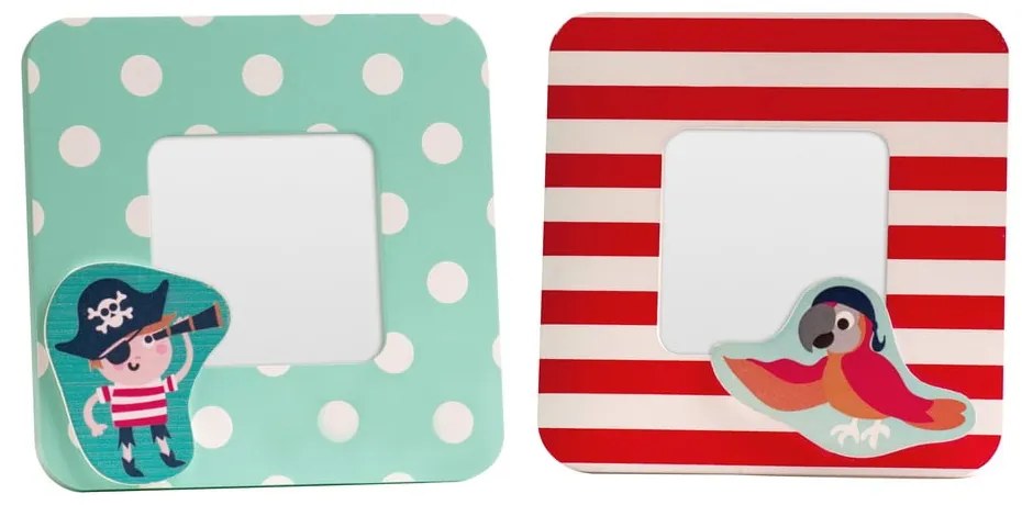 Rame foto 2 buc. din lemn 12x12 cm Pirate – Premier Housewares