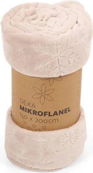 Pătură micropluș FULGI, smântână 140 x 200 cm