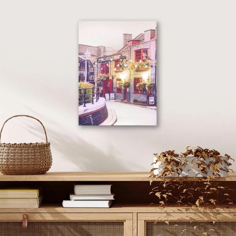 Pictură murală,restaurant în port, 32 LED, 30 x 40 cm