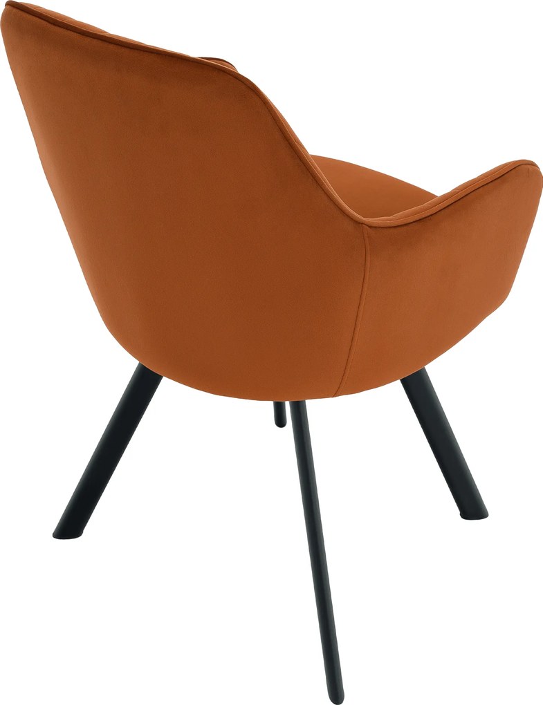 Scaun de design, ţesătură Velvet teracot, AURIL