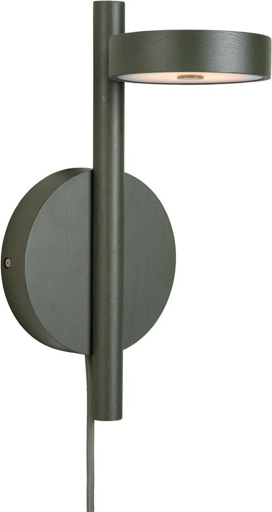 Aplica de perete LED din lemn de frasin verde Okinawa