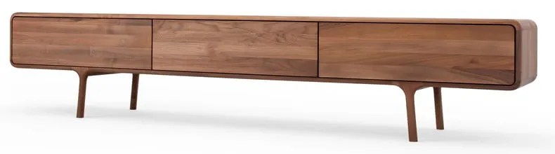 Comodă TV maro din lemn de nuc 220x45x45 cm Fawn – Gazzda
