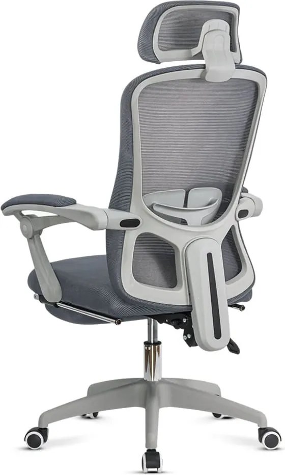 Scaun ergonomic OFF 430 gri, suport picioare și rabatare 135°