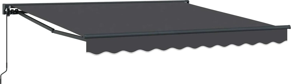 vidaXL Cortina Retractabilă Antracit 350 x 250 cm Aluminiu și țesătură
