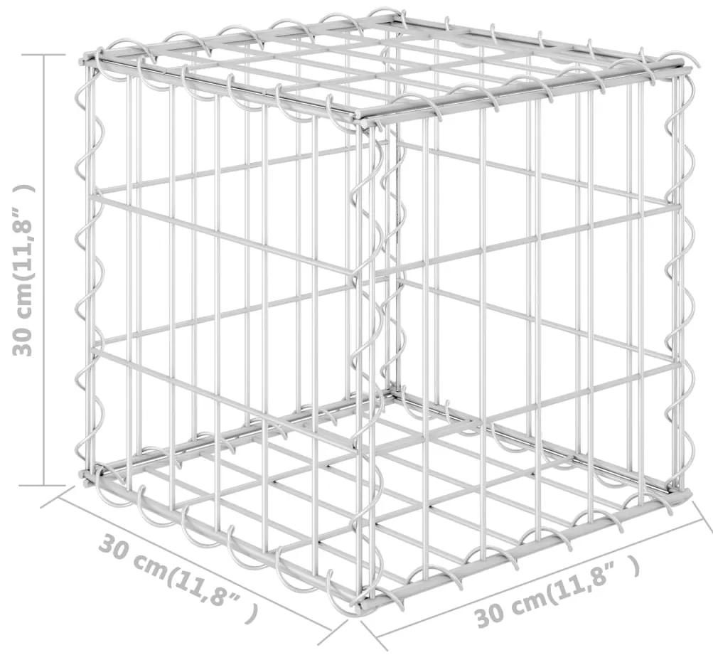 Gabion cub strat inaltat, 30 x 30 x 30 cm, sarma de otel 1, 30 x 30 x 30 cm