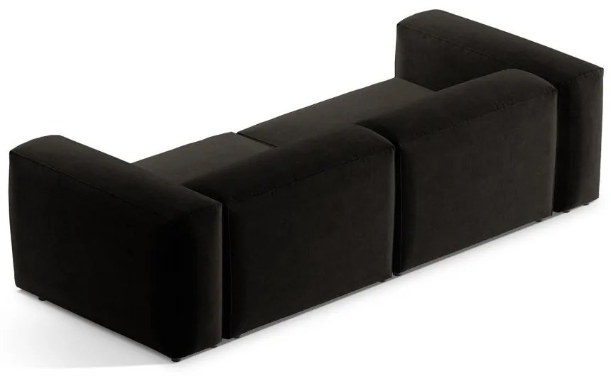 Canapea neagră 264 cm Bergamo – Cosmopolitan Design