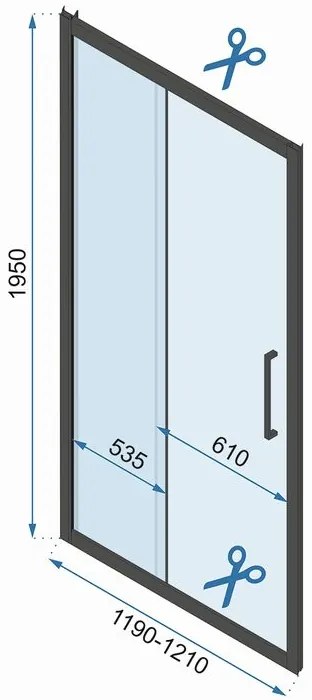 Cabina dus REA Rapid Slide 100x90 cm crom
