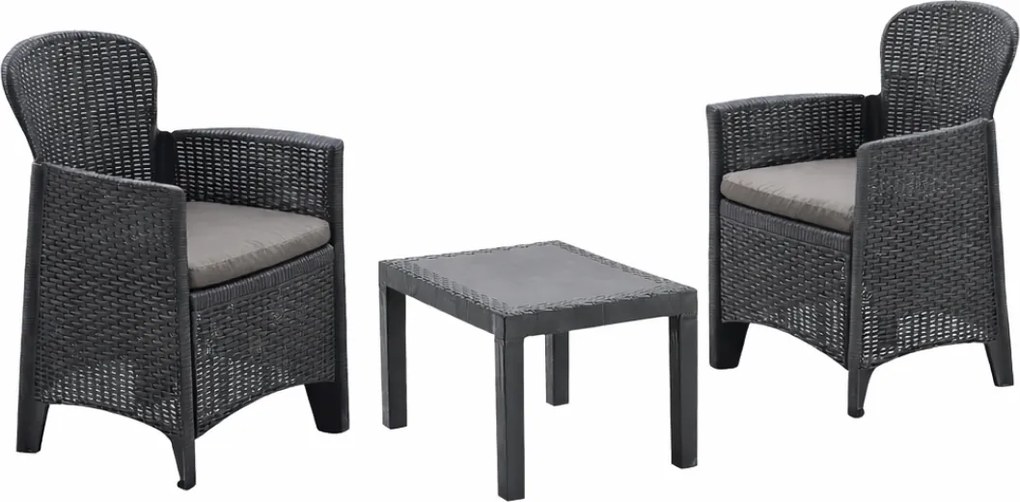Set grădină AKITA, 3 piese, antracit I.P.A.E-Progarden