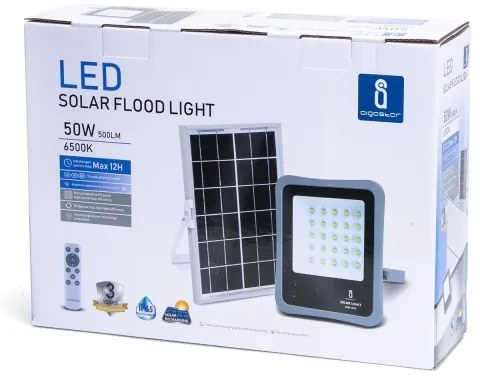 Proiector LED solar dimabil Aigostar LED/50W/3,2V IP65 + telecomandă