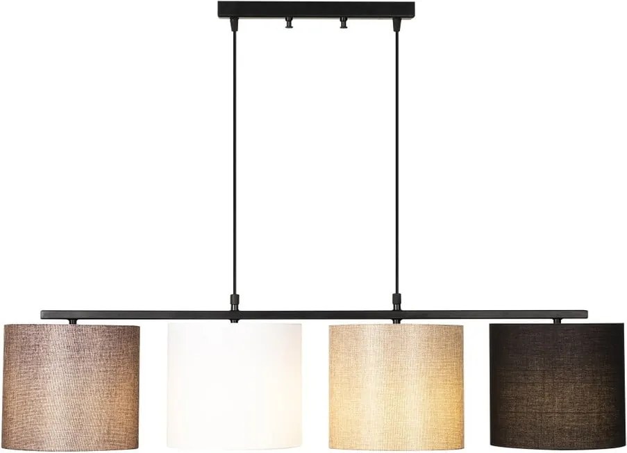 Lustră metalică cu abajur multicolor Opviq lights Jacob, negru