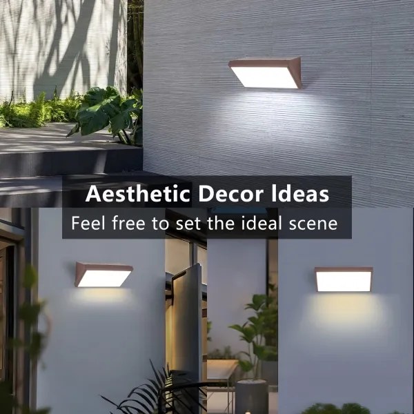 Brilagi - Aplică LED RGBW de exterior TRIANGLE 1xE27/15W/230V maro IP65