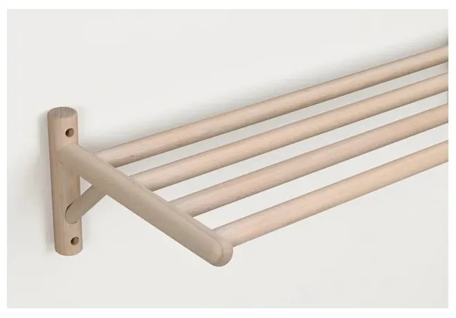 Pantofar în culoare naturală suspendat din lemn masiv de stejar Milford - Rowico