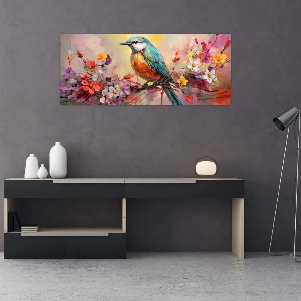 Tablou - Pictura de o pasăre (120x50 cm)