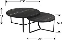 Set de 2 Masute de cafea design modern Naira