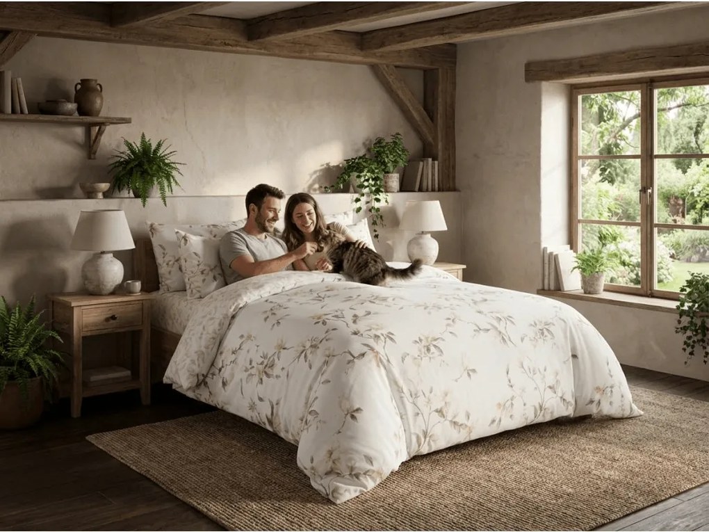 Lenjerie de pat din microfibra LUNAVA crem Dimensiune lenjerie de pat: 70 x 90 cm | 140 x 200 cm