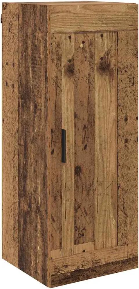 vidaXL Dulap montat pe perete Lemn Vechi 34,5 x 34 x 90 cm