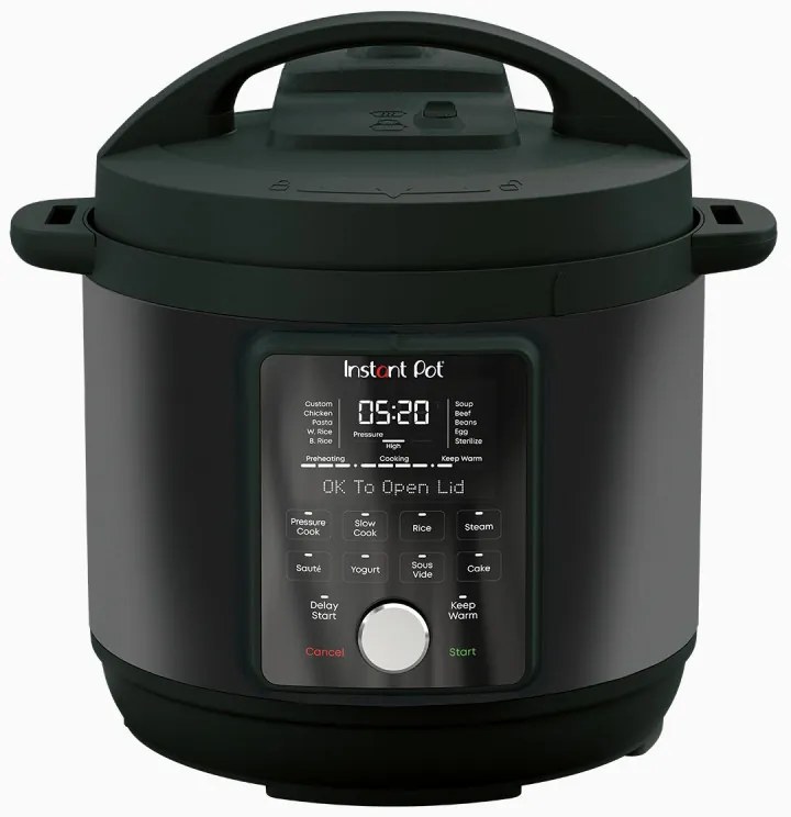 Instant Pot Duo Plus Whisper Quiet 112307901, 1000 W, 5.7 L, 9 programe, Start întârziat, Afișaj LCD, Negru