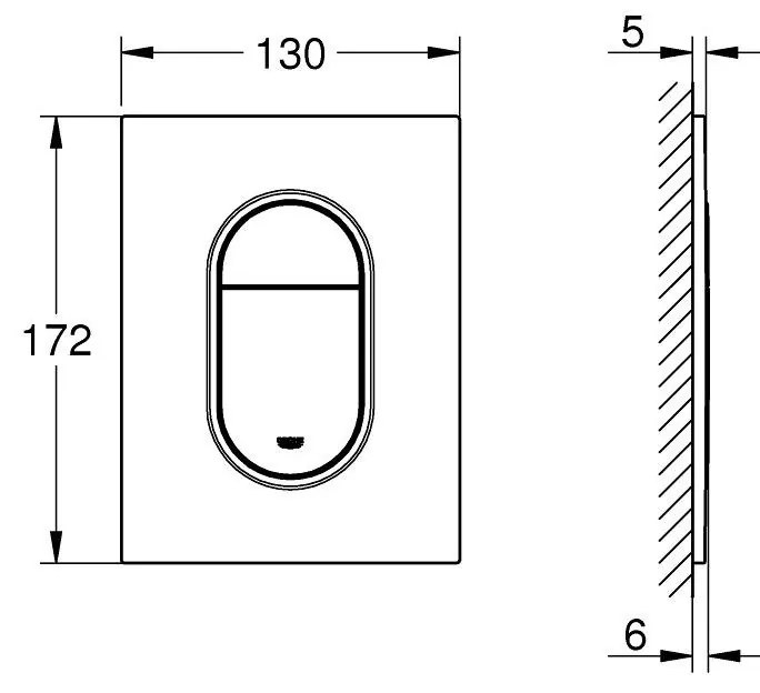 Grohe Arena Cosmopolitan S buton de spalare pentru WC negru 37624KF0