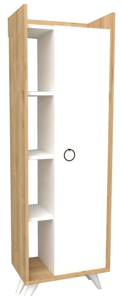 Dulap cu rafturi Sipadi (stejar + alb) . 1094235