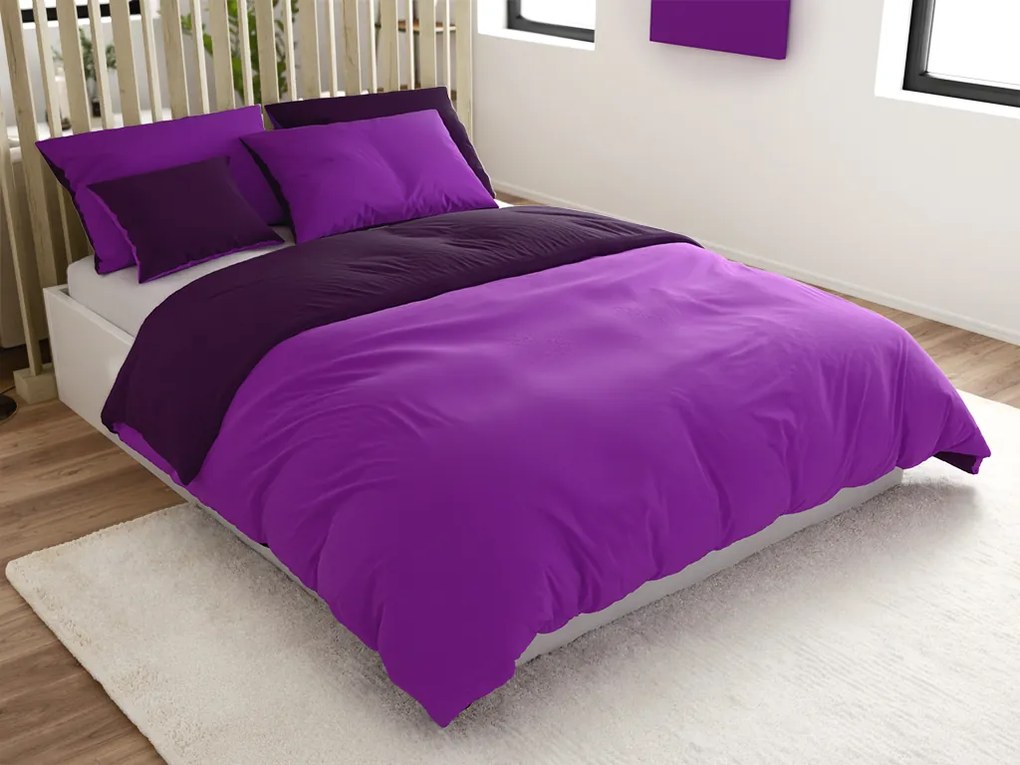 Lenjerie de pat din bumbac VIOLETTA mov Dimensiune lenjerie de pat: 70 x 90 cm | 140 x 200 cm
