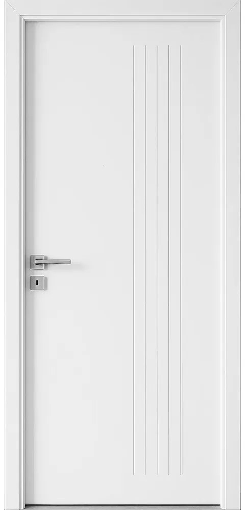 Usa Interior din MDF Novo Doors ND19 LUX PREMIUM, Cadru din Lemn Masiv, KIT COMPLET, Toc Reglabil de 10 CM INCLUS, Plinta pe Ambele Parti (Culoare: