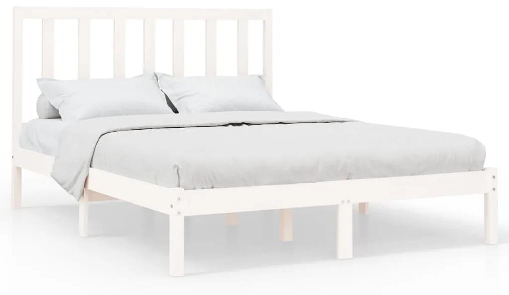 3106764 vidaXL Cadru de pat, alb, 120x200 cm, lemn masiv
