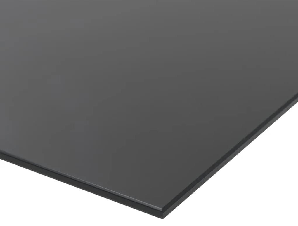 Tabla magnetica de perete neagra, sticla, 60 x 20 cm Negru, 60 x 20 cm