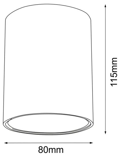 Brosline 1255 - Spot POINT 1xGU10/10W/230V, alb