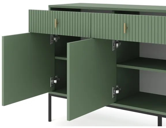 Comodă SUE verde/neagră