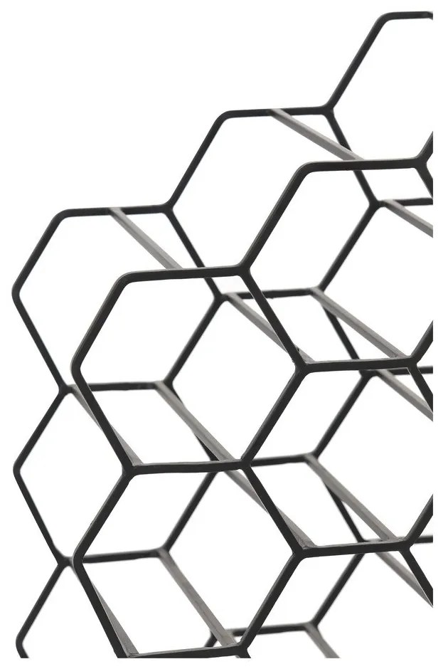 Suport pentru vinuri din metal negru pentru 12 sticle Salbris - Light &amp; Living