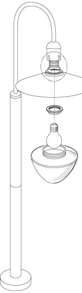 Eglo 97287 - Lampa exterior SIRMIONE 1xE27/60W/230V