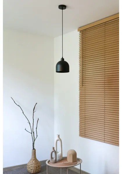 Duolla IRONLINE - Pendul pe cablu, 1x E27/15W/230V, Ø 17 cm, negru