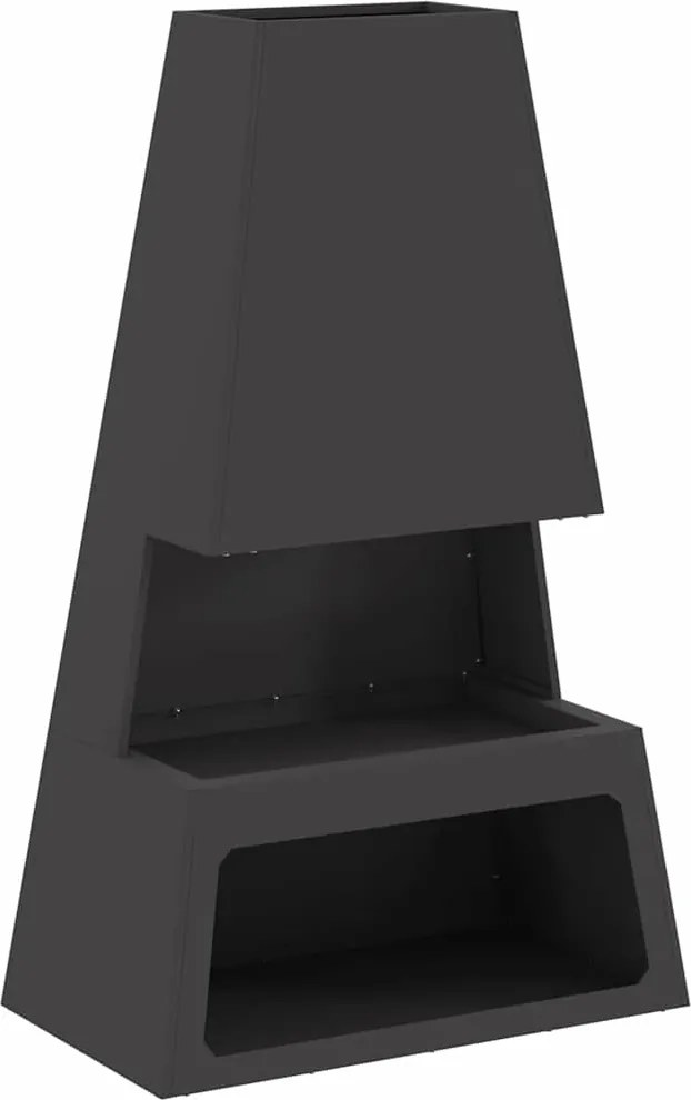 vidaXL Cuptor de foc Negru 60 x 35 x 100 cm Oțel