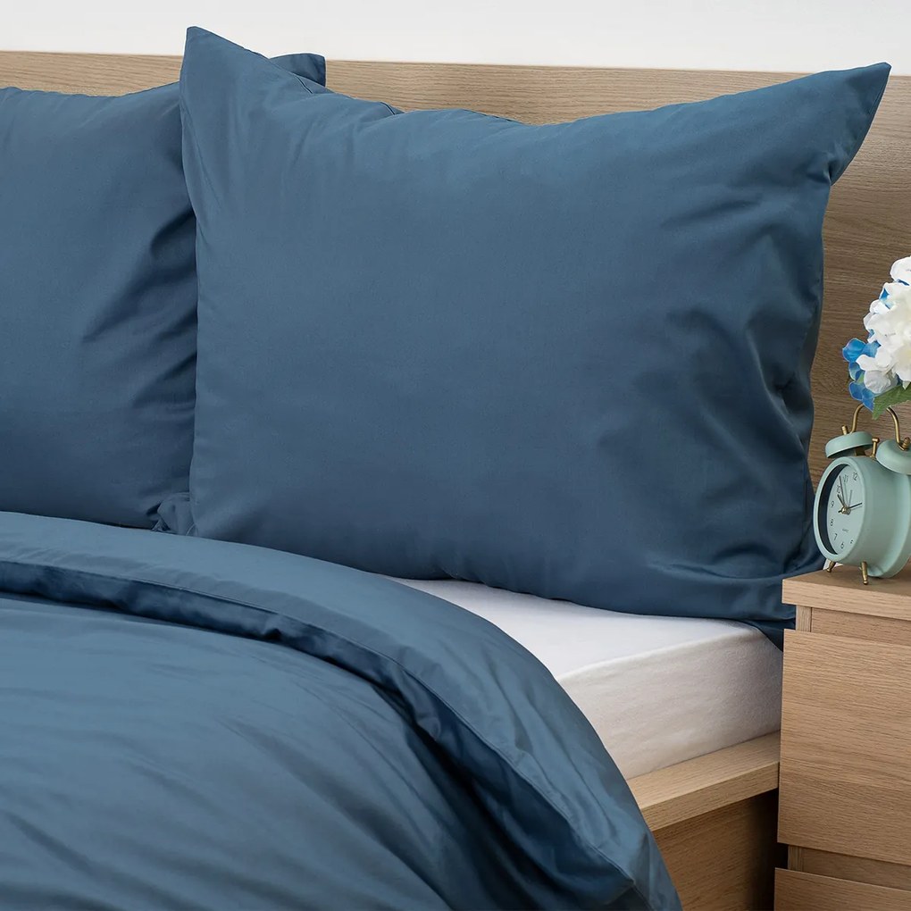 Lenjerie de pat din satin 4Home Sea Blue, 140 x 220 cm, 70 x 90 cm