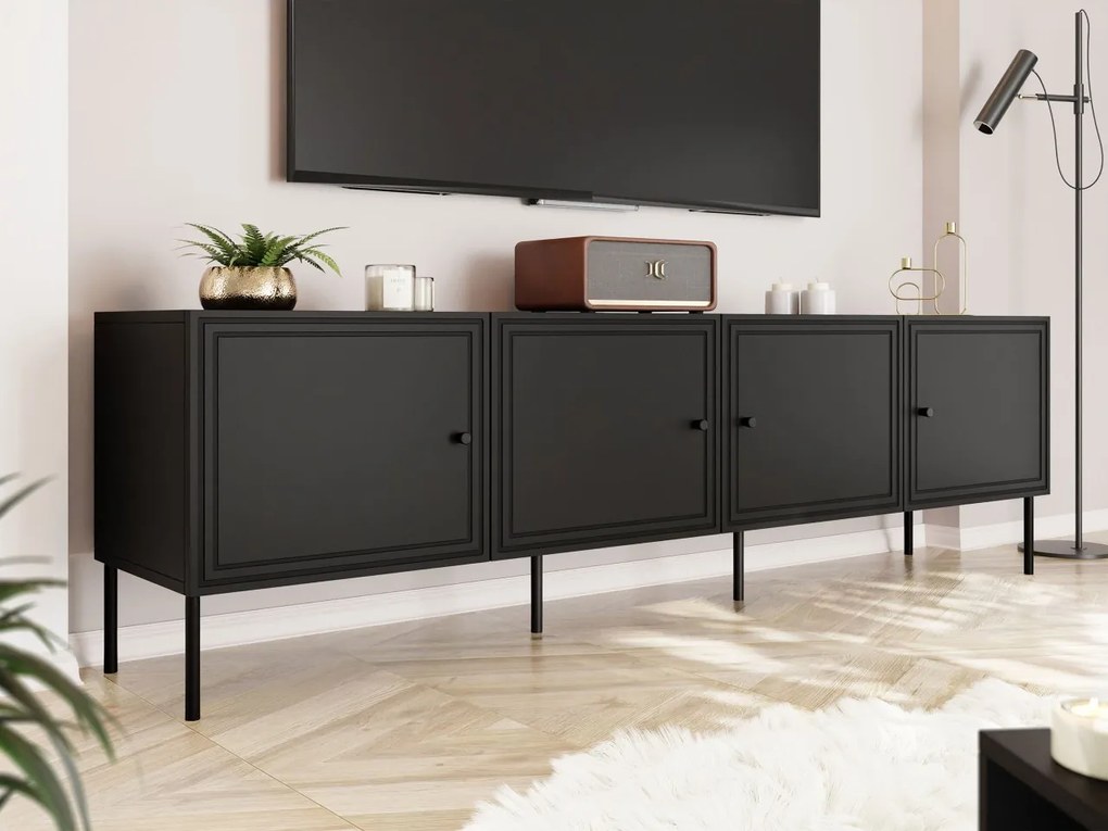 Dulap TV Godzes Bis 200 4D (Negru) . Promo -16%. 1106230
