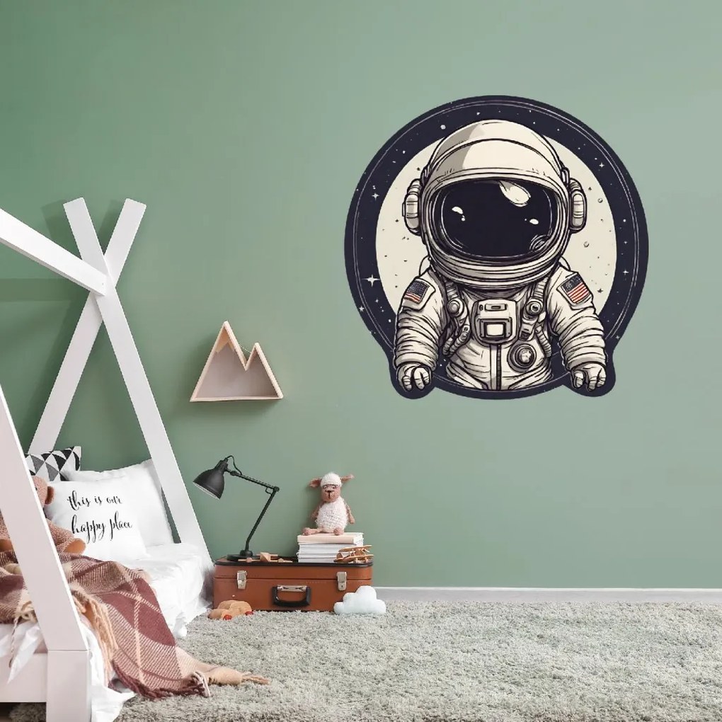 PIPPER. Autocolant circular de perete „Astronaut” mărimea: 60cm
