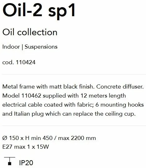 Lustra suspendata de tip Pendul OIL-2 SP1 110424